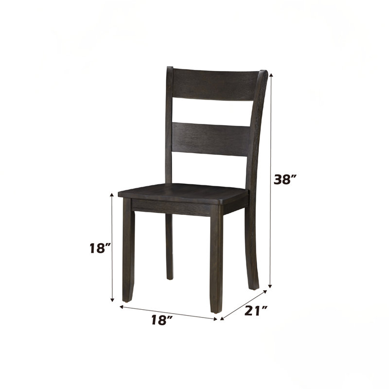 Chaise d'appoint à finition noyer (ensemble de 2)