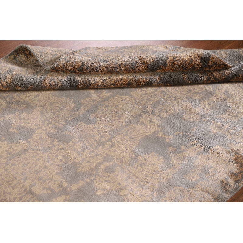 Tapis oriental abstrait fait à la main 5 x 8 po