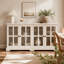 Vitrine à DEL avec vitrine antique avec portes en verre et tablettes réglables pour objets de collection