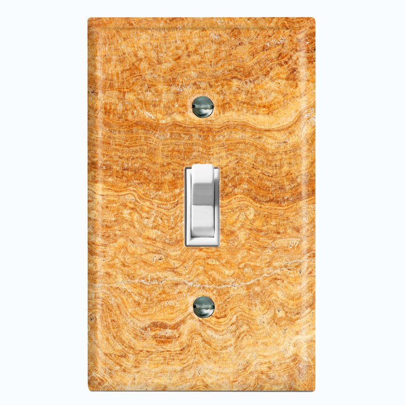 Patterned 1 - Gang Toggle Light Switch Standard Wall Plate