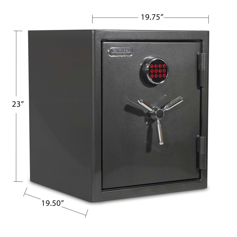 23" Black Steel Fireproof and Waterproof Digital Safe