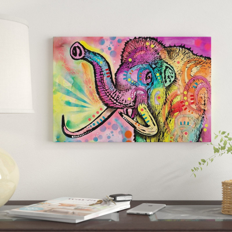Woolly Mammoth, impression sur toile, H 18 po x l 26 po x P 1,5 po, Toile tendue, Pas de tapis
