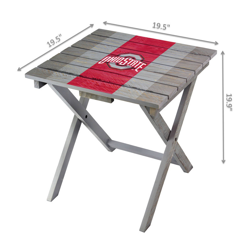 Table de bout pliante en bois, Université Ohio State