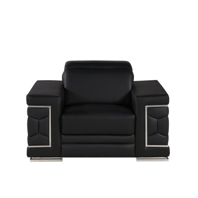 Charliee Genuine Leather Armchair by Brayden Studio