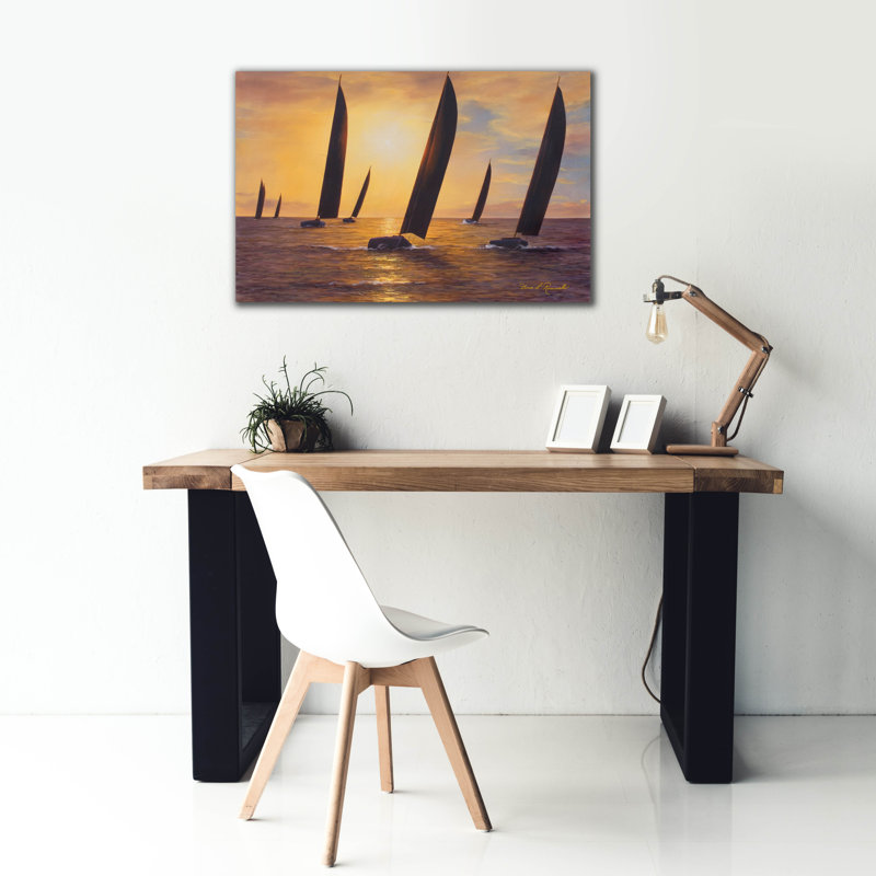 «Into The Sunset» par Diane Romanello, H 26 po x l 40 po x P 1,5 po