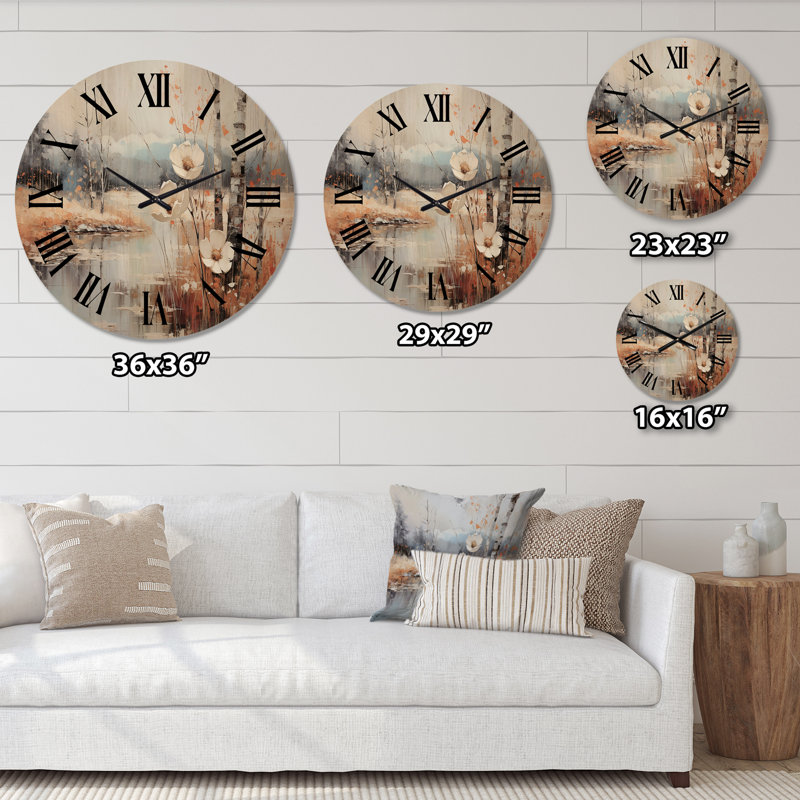 Mccullock Solid Wood Wall Clock, Large