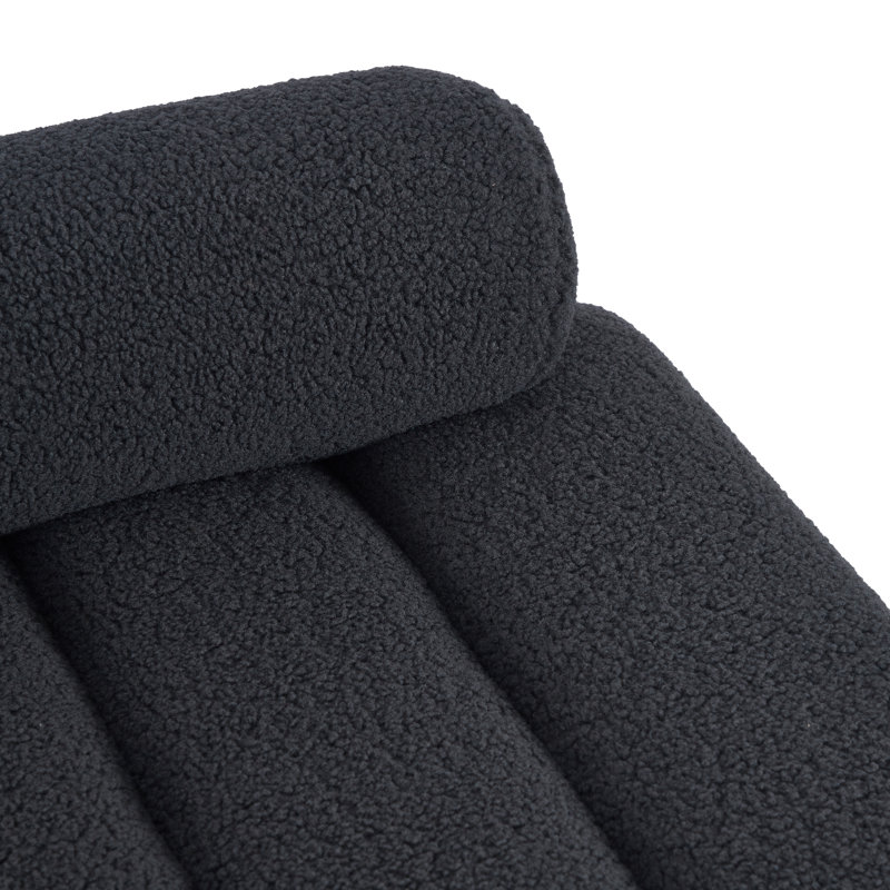 Banc d'appoint rembourré 54 "Adalyna Boucle, Gris