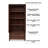 American Walnut Wood Glass-Door Storage Floor-Standing Bookcase