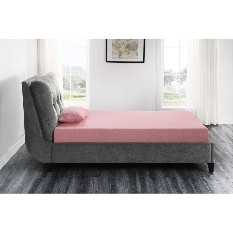 Matelas double et coussin en mousse viscoélastique imprégnée de gel et gris anthracite pour un sommeil serein en tissu ventilé