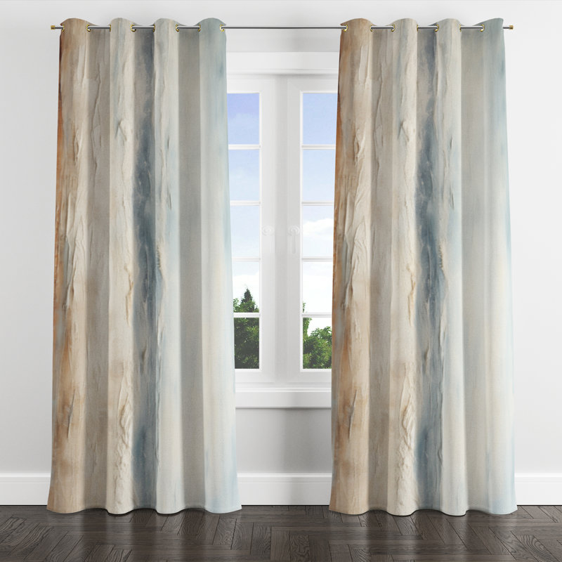 Rideau occultant avec œillets Modern Coastal, L 52 po x L 84 po, Œillets dorés