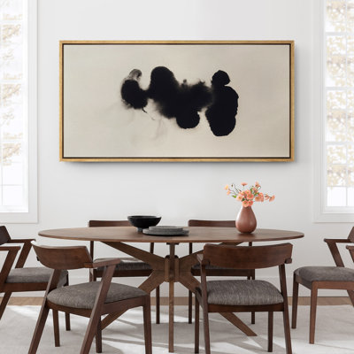 Large Framed Canvas Print Wall Art - Neutral Abstract Print for Minimalist Modern Wall Decor