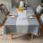 High Quality Rectangle Cotton And Linen Tablecloth With Tassels-1421009711