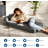 Folding Sofa Bed, 4-in-1 Convertible Sleeper Chair with Pillow, Single Futon Couch Bed with Back Support, Portable Fold Out Chair Bed Comfy Floor Sofa Lounge for Living Room Bedroom, Grey