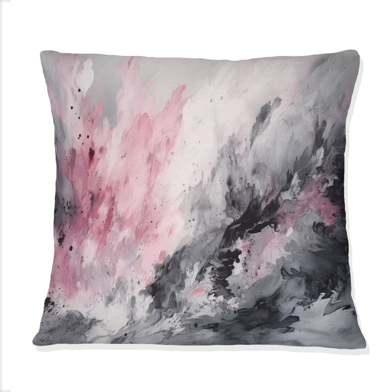 Coussin Evolving In Pink Grey, 18" x 18"