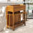 2 - Person Wood Patio Dining Set with Extendable Rectangular Table , Cushions Included