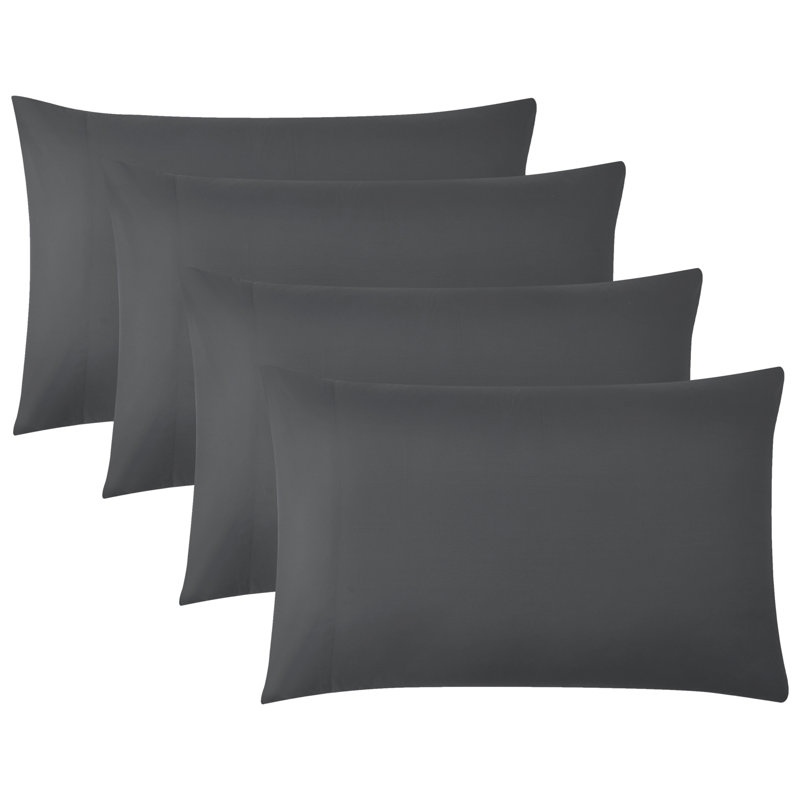Vilano Springs Easy care Microfiber Four Pillowcases by Southshore Fine Linens, King, Slate