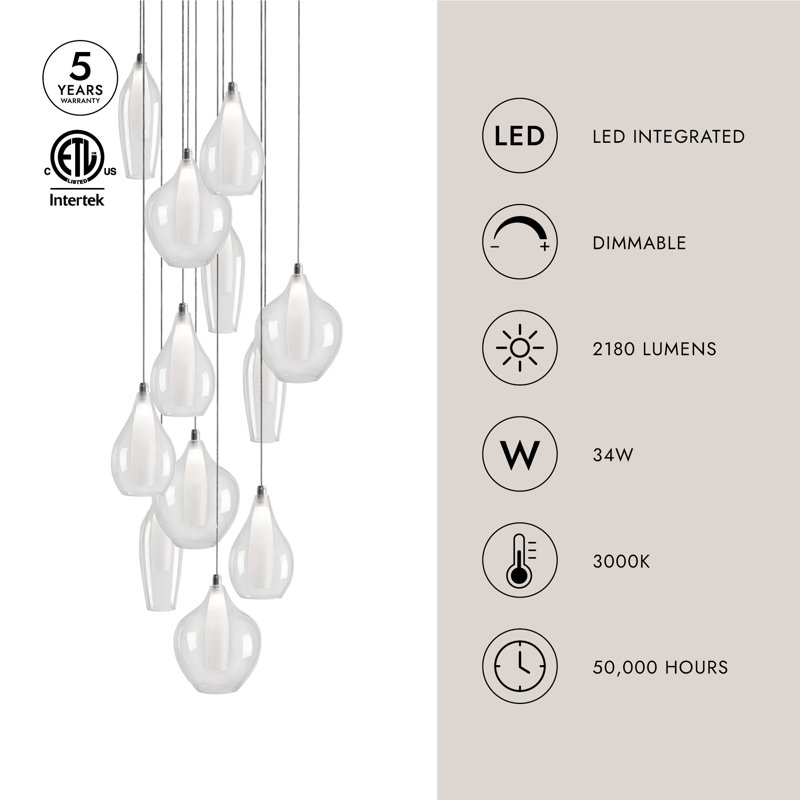 Victoria 12 - Light LED Pendant