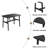 Dining Table For 4-6 Person, Rectangular Wood Kitchen Table, Modern Dinner Table With Sturdy Metal Frame For Dining Room, Kitchen, 47.2 Inch-1666489543