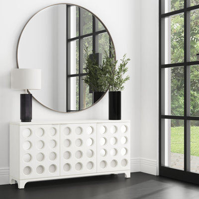 Nieves Metal Round Wall Mirror