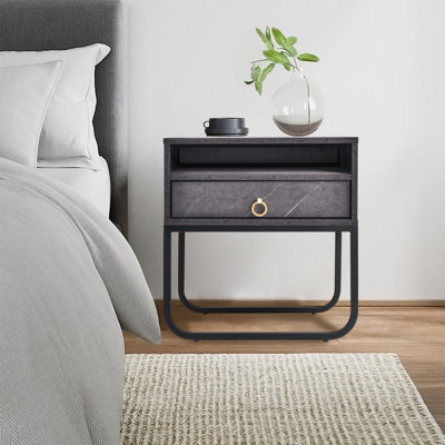 Homayun 50.2 cm W Bedside Table