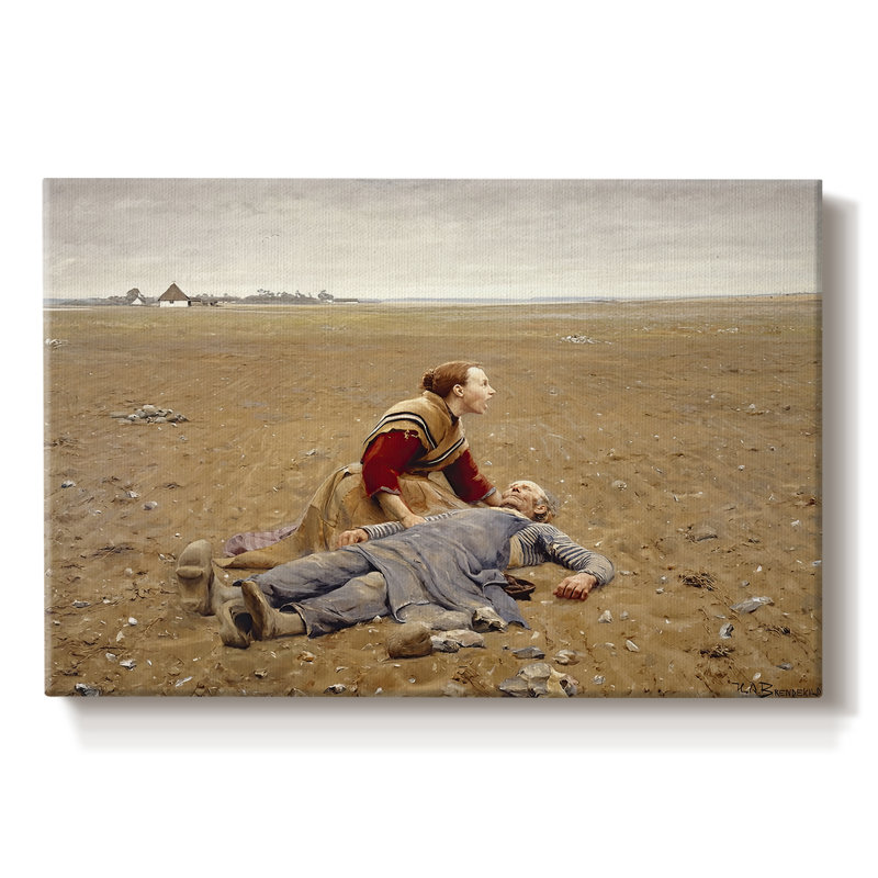 Usé (Udslidt) - Hans Andersen Brendekilde - Toile tendue avec châssis - 1889, 8 x 12
