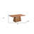 75" Brown Wood Pedestal Base Dining Table