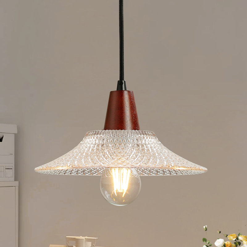 1- Single Pendant Light With Clear Glass