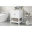 Meuble-lavabo moderne en blanc, lavabo en céramique, bois massif, grande capacité de rangement pour meubles blancs avec lavabo, grand