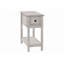 Table moderne, bout, table d'appoint, 2 niveaux, étroit, chambre à coucher, lampe, tiroir de rangement, transitionnel-685637285