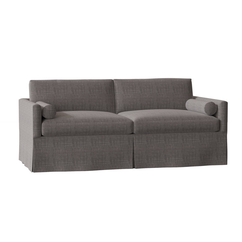 Canapé-lit à accoudoirs carrés 75 po Whistler, gris, Grand