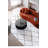 Sleek and Modern Round Coffee Table with Eye-Catching Relief Design, Black-1093839892