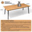 Ensemble de salle à manger pour 6 personnes 82,48 po LX40,55 po avec structure en aluminium, trou pour parasol et chaises sans accoudoirs-236840424-236577426