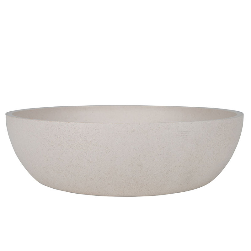 Anti-Skid Pet Bowl, Beige, 6.3cm H x 21cm W x 21cm D