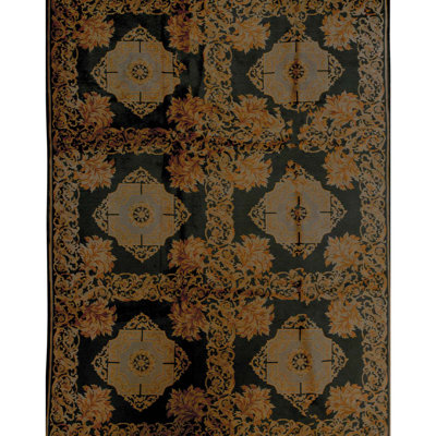 Savonnerie Wool Oriental Area Rug