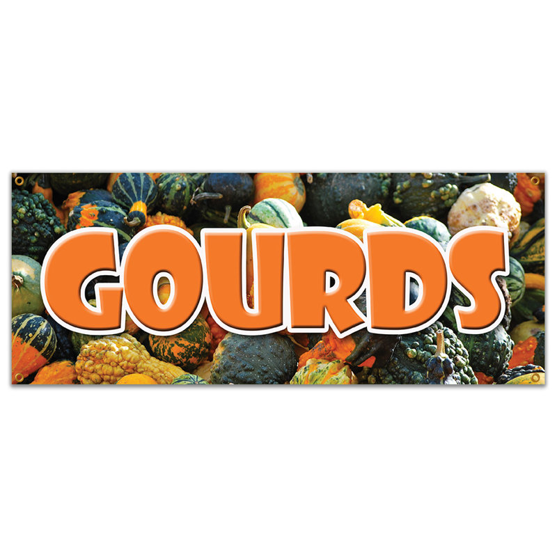 Signe de bannière GOURDS citrouilles d'Halloween