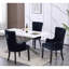 Cisco Velvet Dining Chair - Ergonomic Scoop Knockerback and Solid Wood Legs - Button back Armchair for Dining Room Living Room Restaurants-593445824