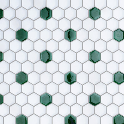 Metro 1" x 1" Porcelain Honeycomb Mosaic Tile