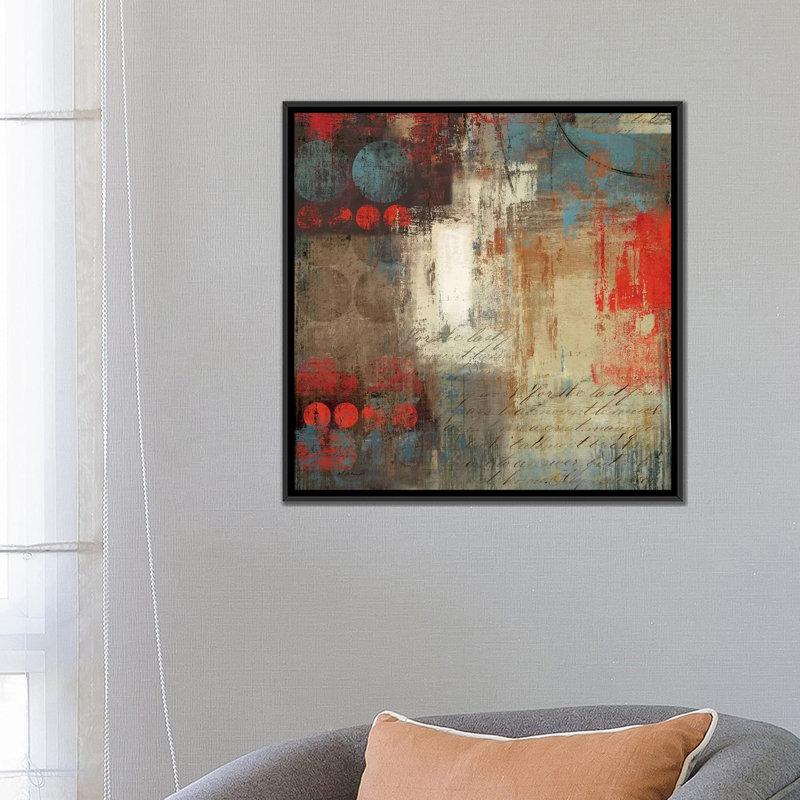« conseil ii », impression sur toile, H 18 po x l 18 po x P 1,5 po, Toile avec cadre noir, Pas de tapis