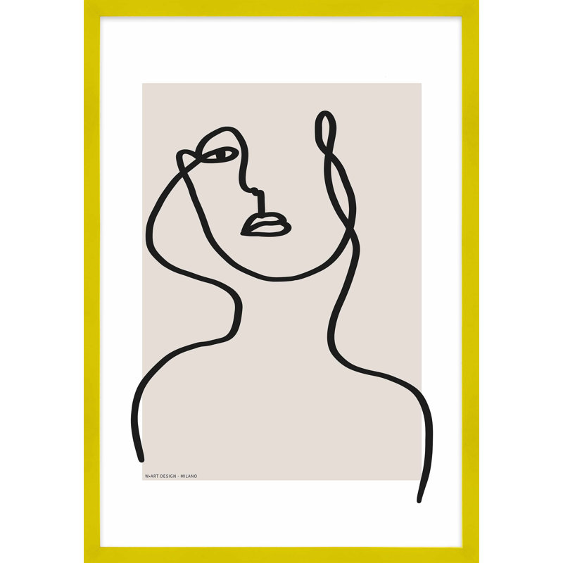 Figure And Form 3 Print by Romina Gadler, Yellow Framed Paper, 25" H x 17.5" W x 1.25" D