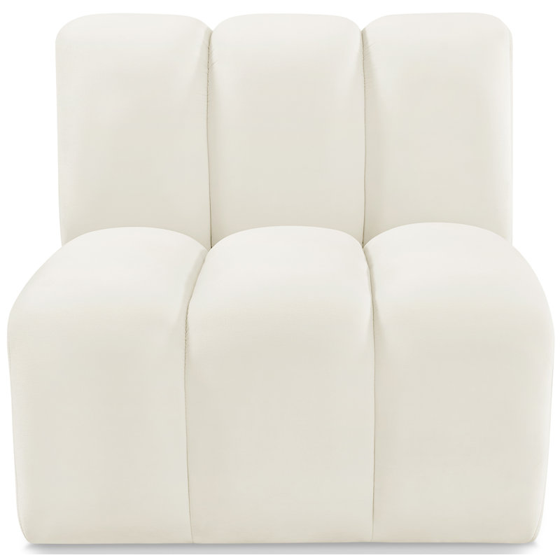 Hiplita Velvet Side Chair, Cream Velvet