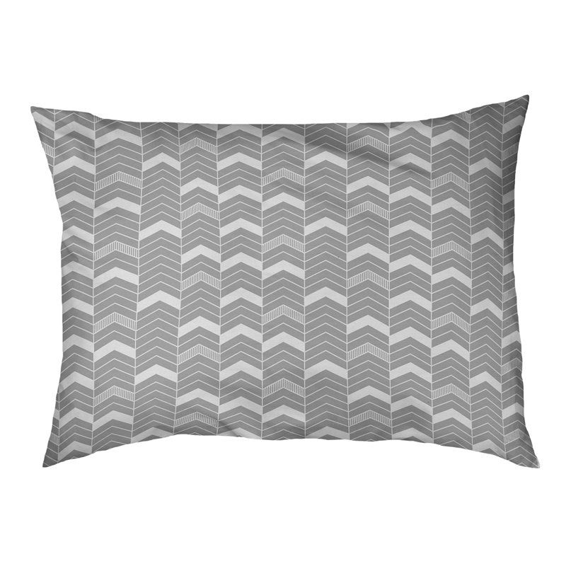 Coussin de concepteur lineed Chelan, Petit (L 28 po x l 18 po), Gris
