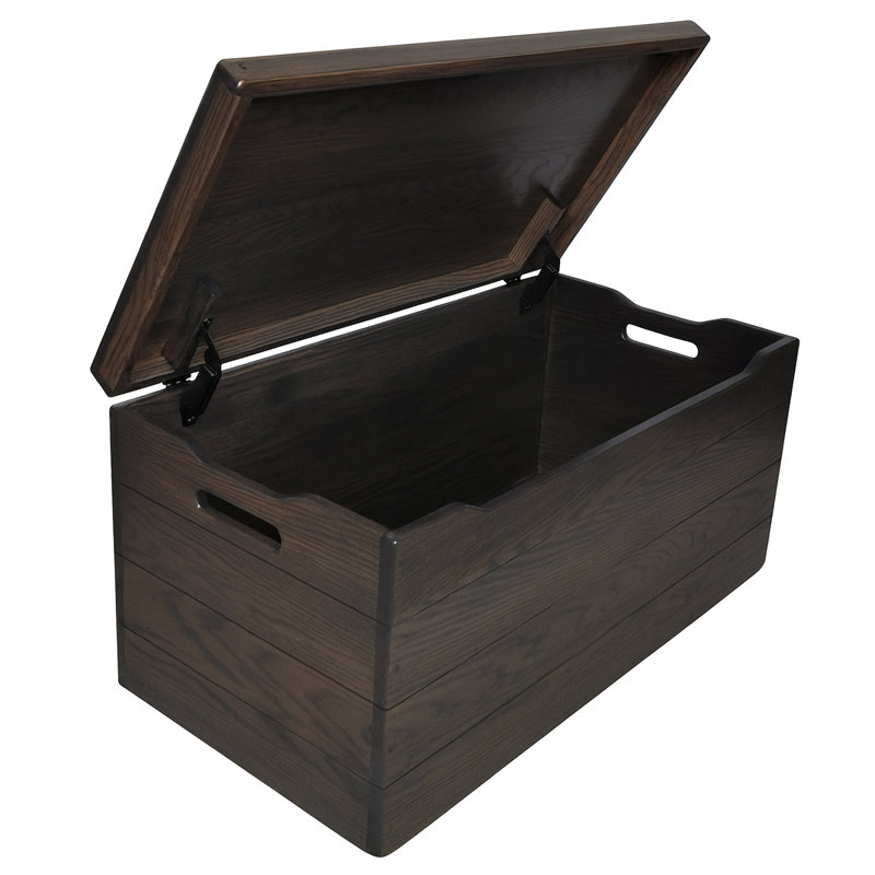Palmer Oak Blanket Chest, Antique Slate Stain, 42 Inches, Oak Wood/Antique Slate Stain