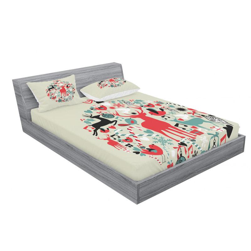 Microfiber Sheet Set, Queen Sheet Set with Fitted Sheet