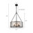 Jairdan 5-Light Dimmable Ripple Glass Drum Chandelier-731802082