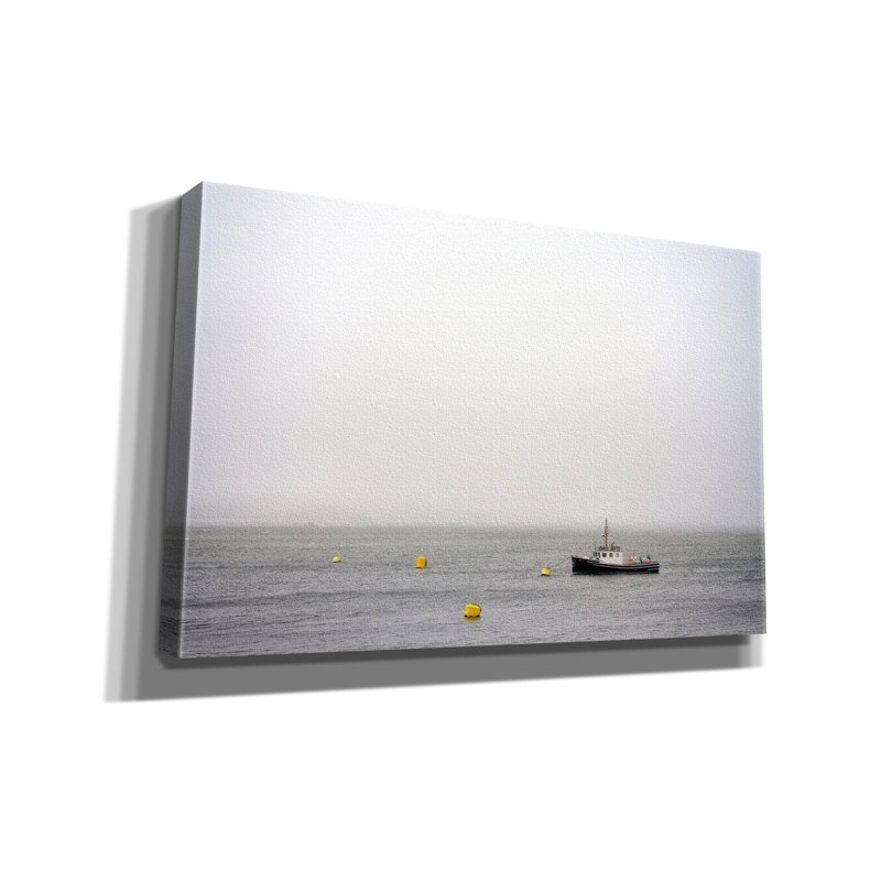Toile épique «Alone in the Mist» par Rick Berk, graffiti épique, 40 po x 26 po