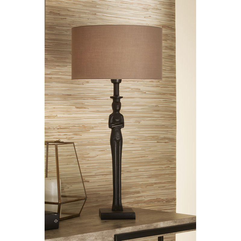Drum Lamp Shade ( Screw On ), Taupe, 17cm H x 30cm W x 30cm D