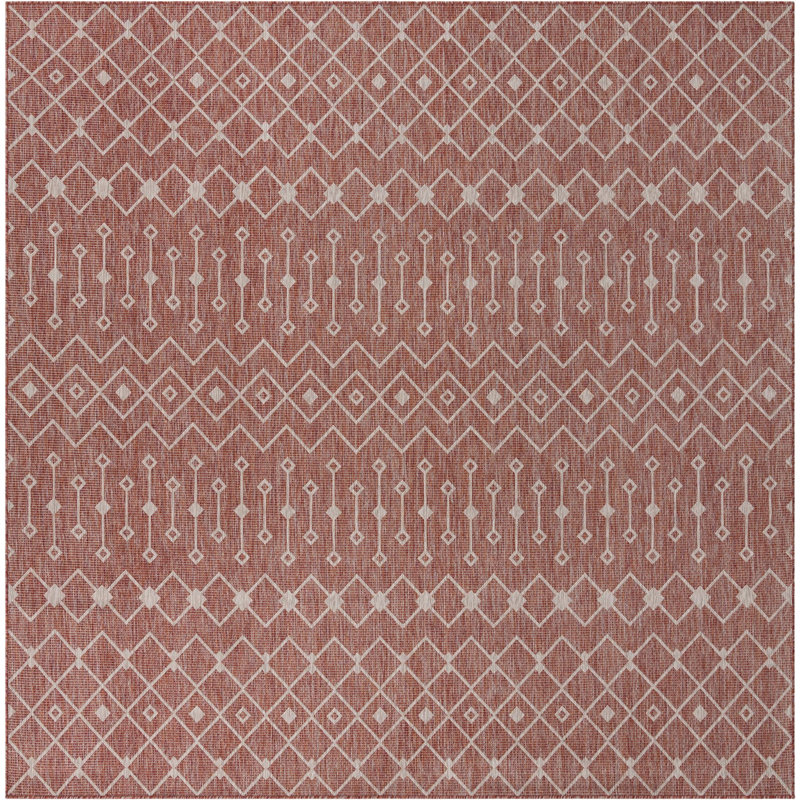 Julieta Geometric Indoor / Outdoor Rug, Square 10'8"