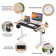 63" Electric Height Adjustable Standing Desk With Curved Desktop And 4 Casters