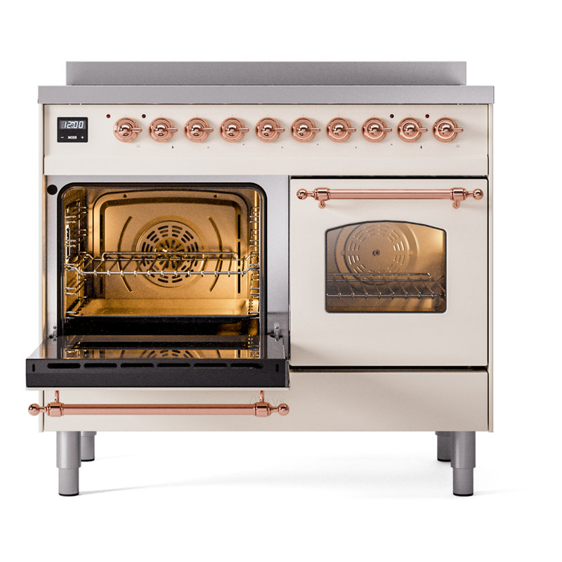 ILVE Nostalgie II 40 in Induction Range, Antique White/Copper