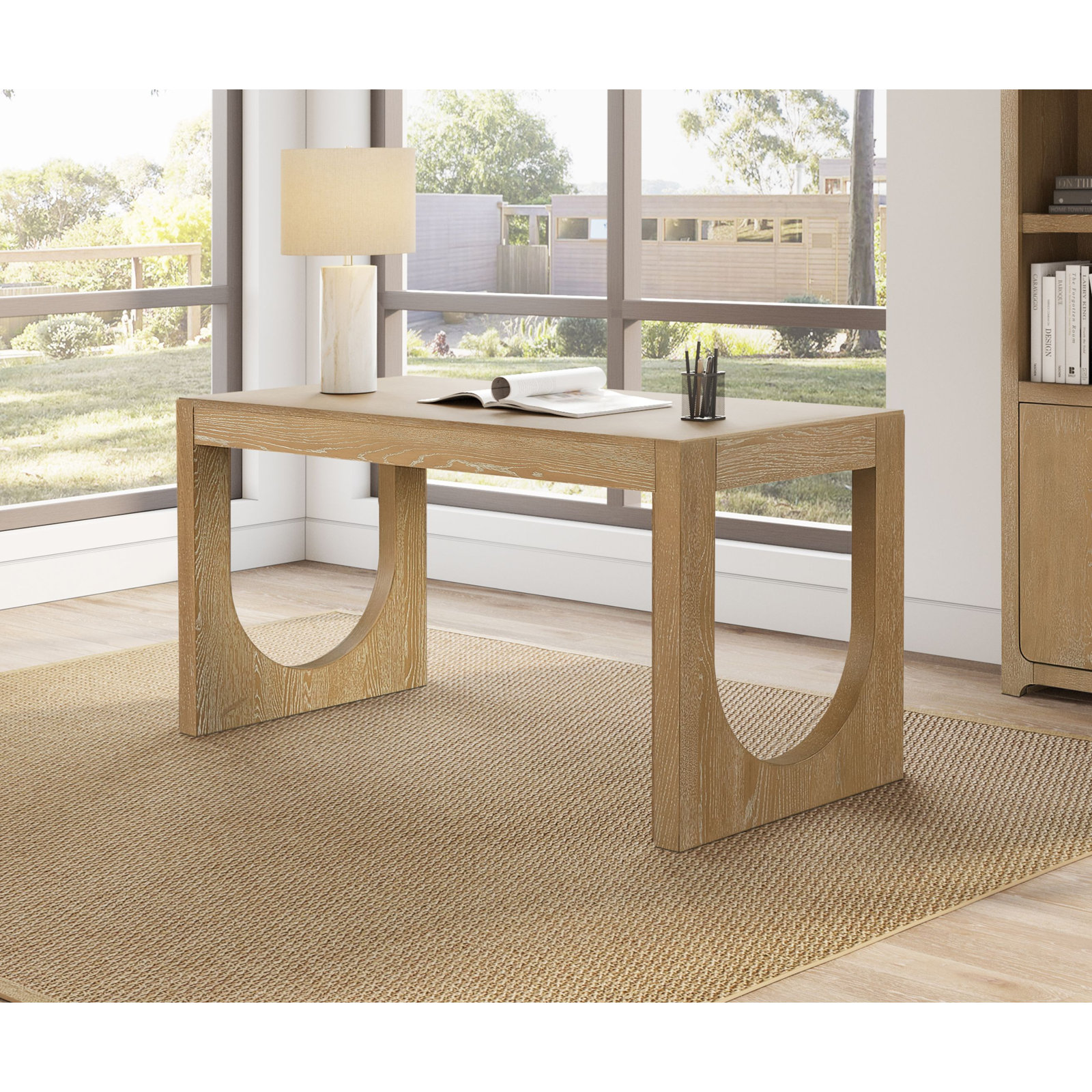 Fitzgerald 60 " Oak Writing Desk